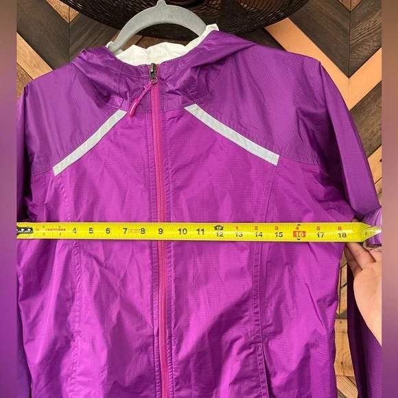 L.L. Bean Girls Large 14-16 Purple Rain Jacket - Picture 10 of 11